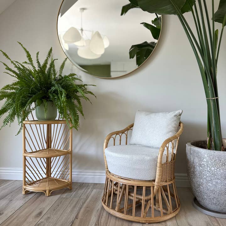 Nordlys - Wholesale Chair - PALOPO Natural Rattan and Beige Fabric Armchair4