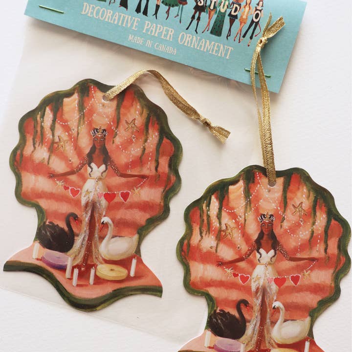 JANET HILL STUDIO - Wholesale Ornament - Valentine Venus Paper Ornament/ Gift Tag/ Die Cut Decoration1