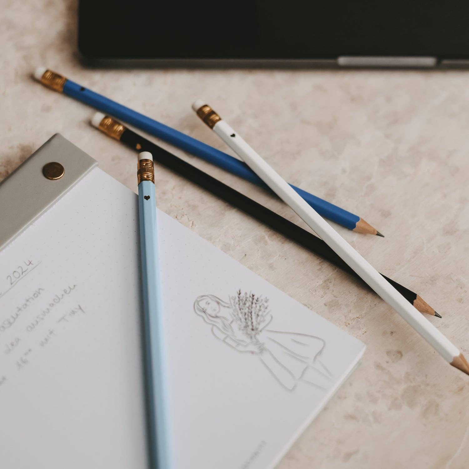 Eulenschnitt – wholesale Penna – Blyertspennor set blå 4-pack (VE = 10 set)1