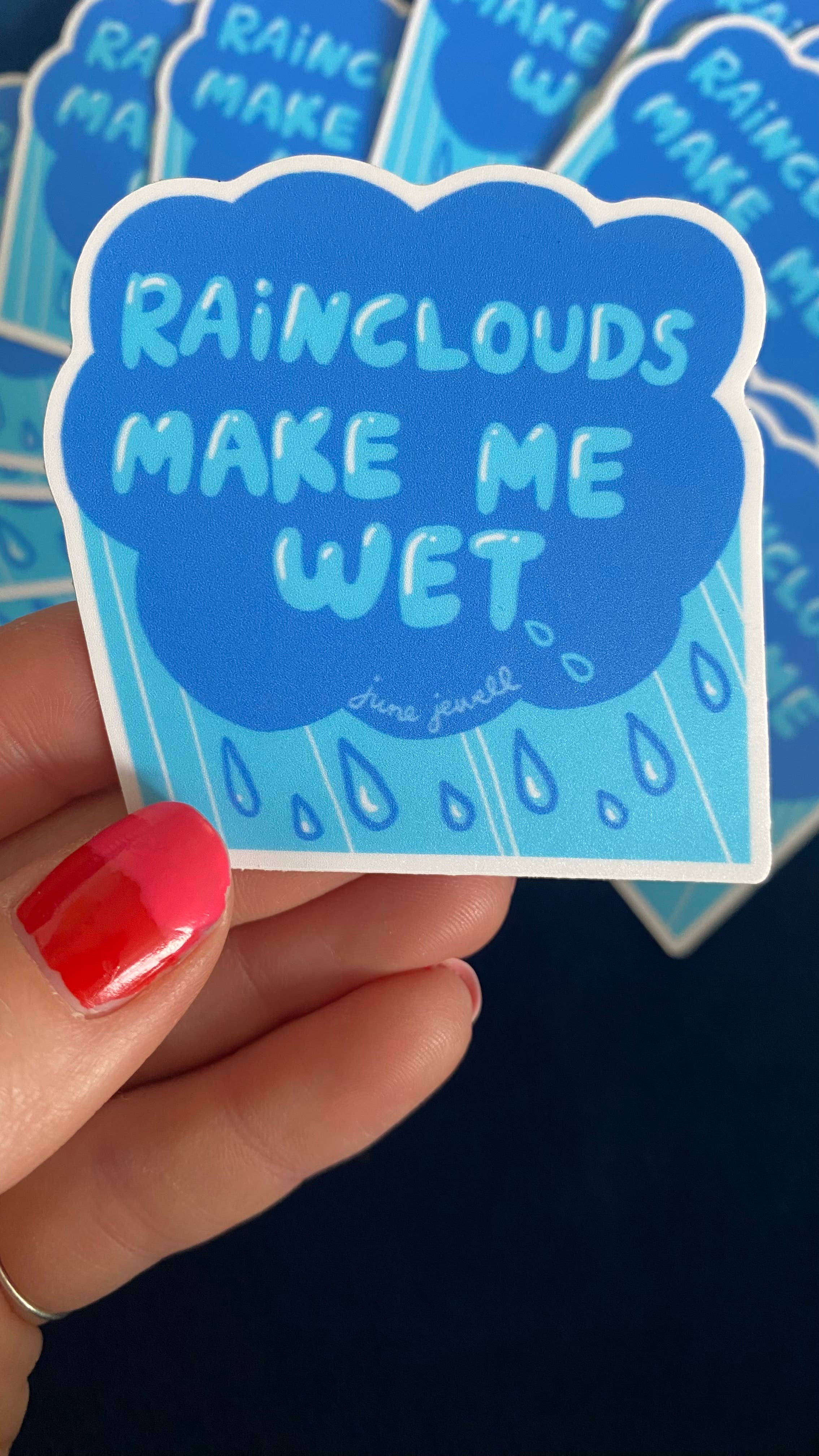 June Jewell Designs - Wholesale Sticker - 2.5” Raincloud Vinyl Sticker1