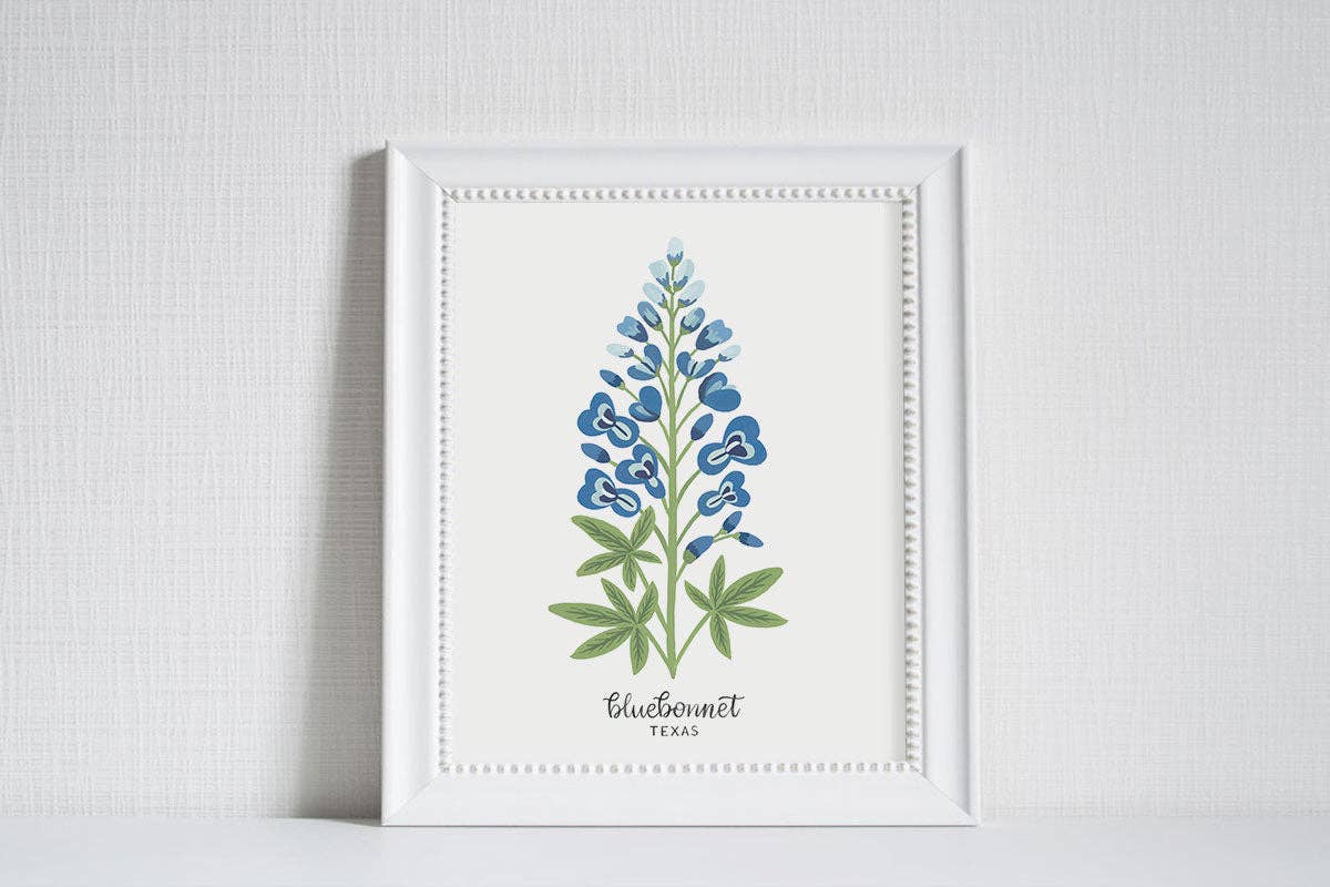 LoveLight Paper – wholesale Art print – Texas Bluebonnet - State Flower Art Print0