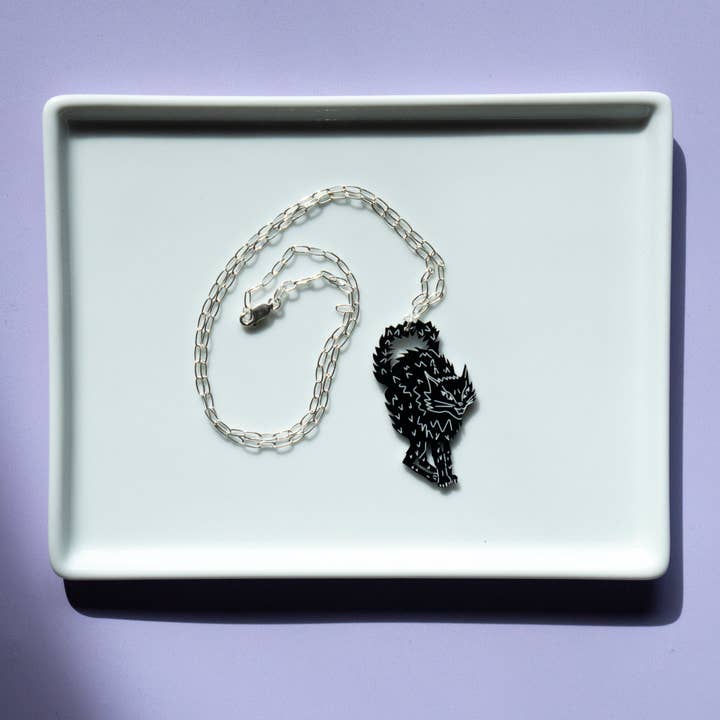 Darling Marcelle - Wholesale Pendant/Charm Necklace - Cat Skeleton Necklace