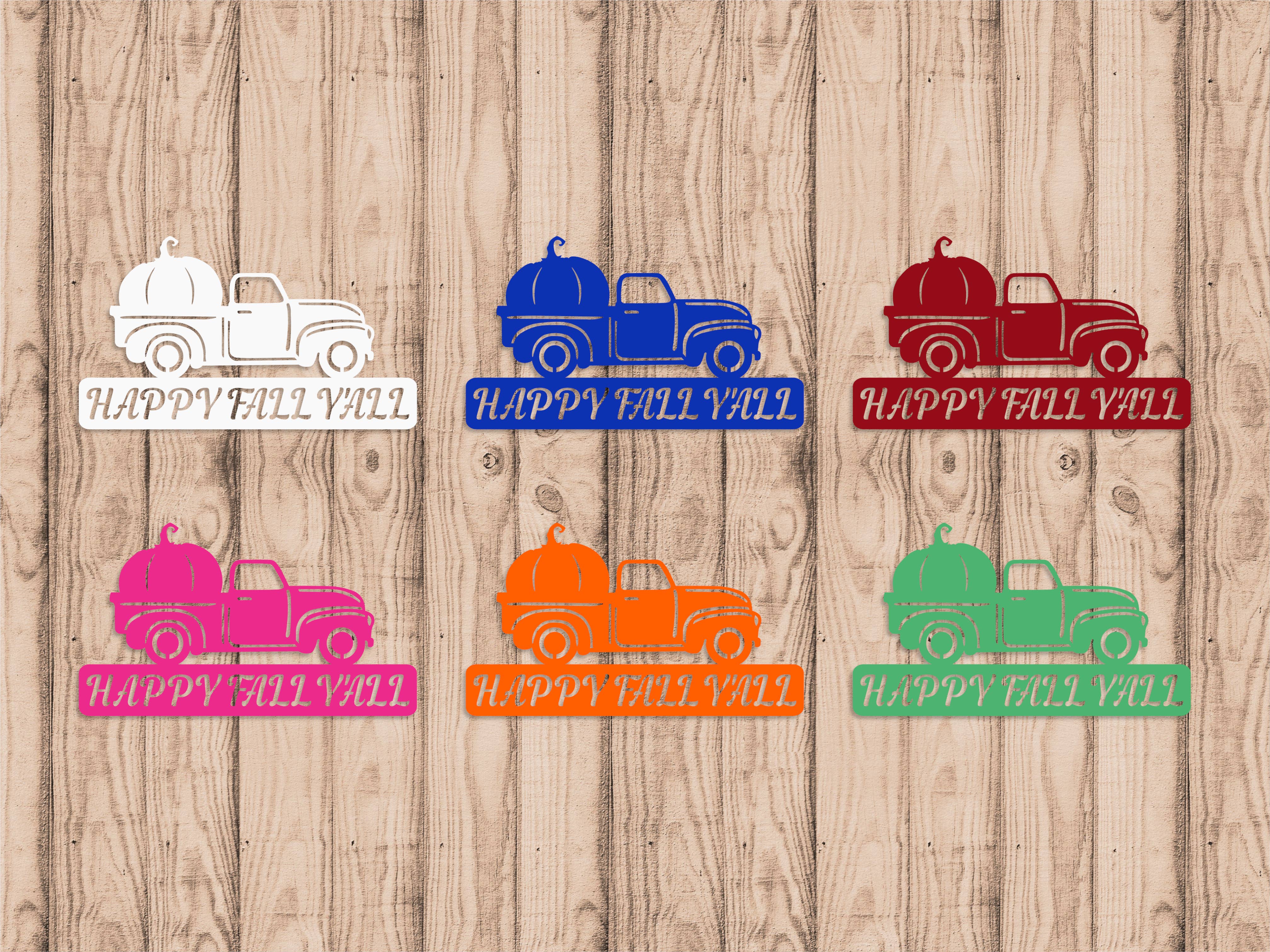LoneTree Fab - Wholesale Sign - Happy Fall Y'all Truck Sign | Metal Fall Decor, Pumpkin Sign3