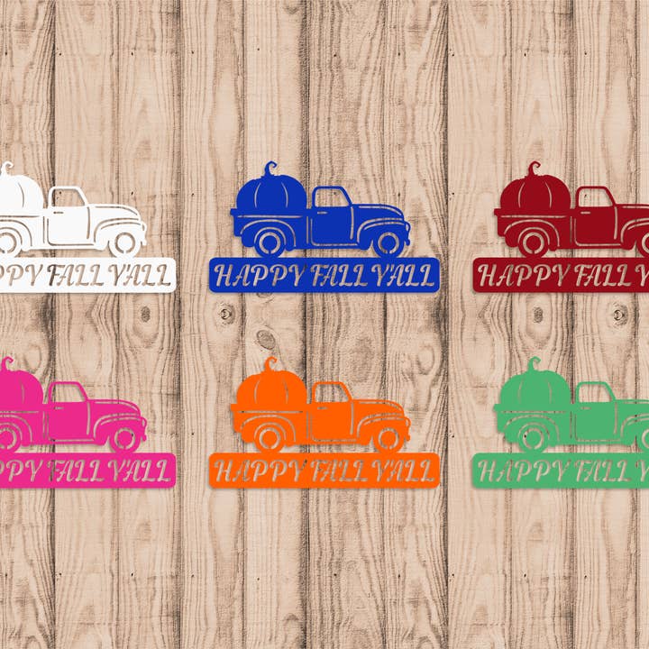 LoneTree Fab - Wholesale Sign - Happy Fall Y'all Truck Sign | Metal Fall Decor, Pumpkin Sign3