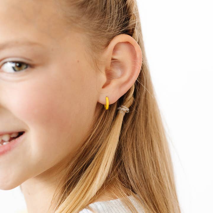 Pip Pop Post - Wholesale Huggie Earrings - Enamel Hoop