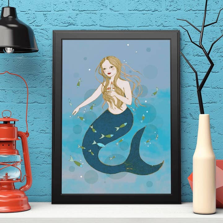 Mermaid Art Print for wholesale by Irena Sophia