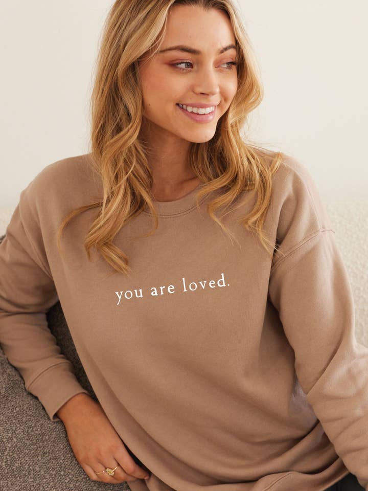 YOU ARE LOVED. Graphic Sweatshirt for wholesale by OAT COLLECTIVE