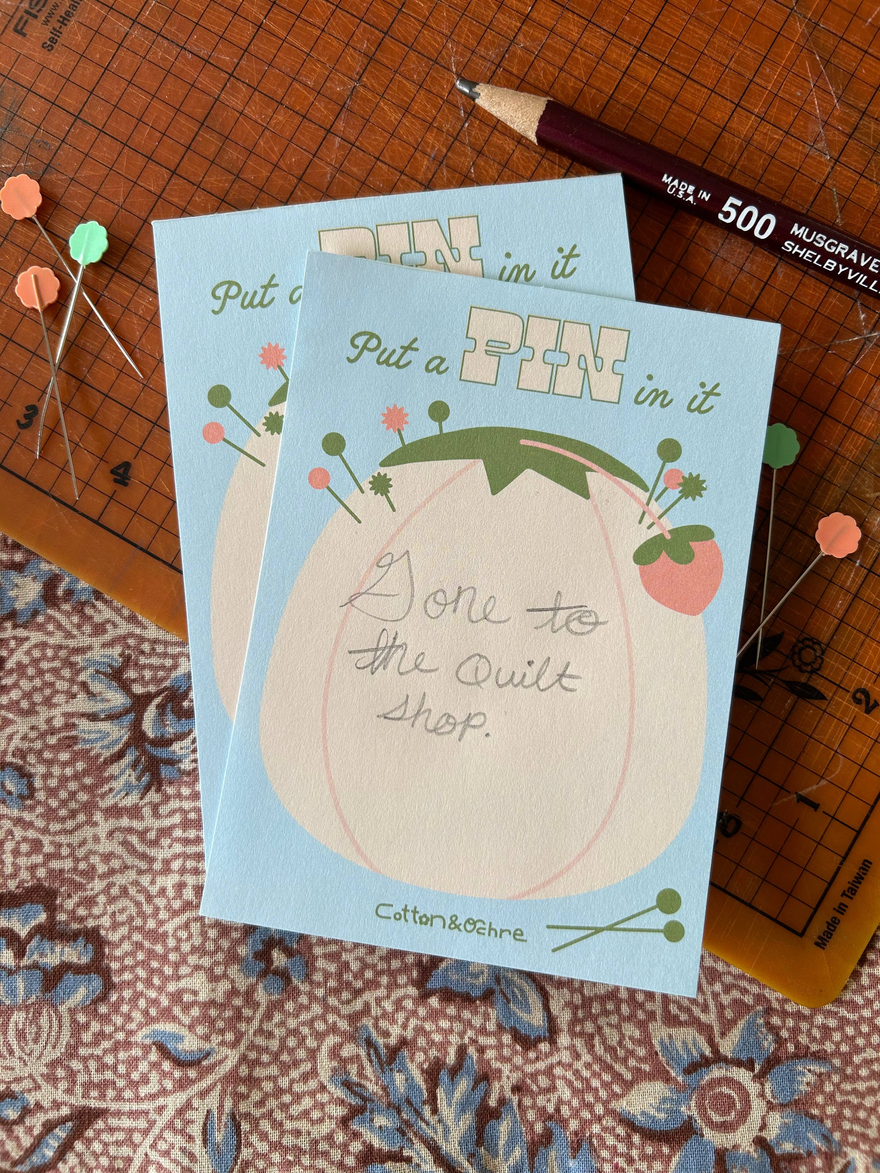 Cotton and Ochre - Wholesale Notepad - Put a Pin in it Notepad2