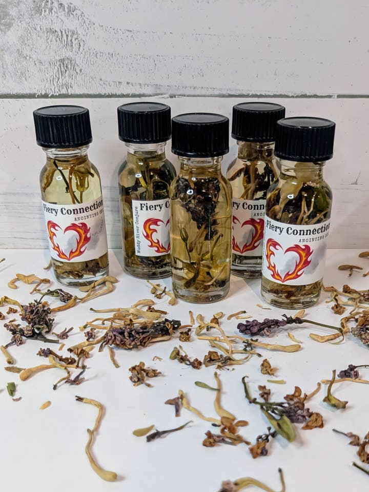 Intention Based Fiery Connection Anointing Oil for wholesale by Muddy River Conjure