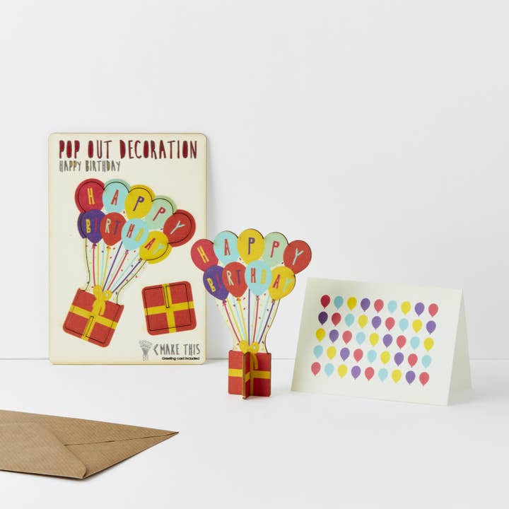 The Pop Out Card Company - Wholesale Birthday Card - Pop Out Happy Birthday Balloons Card