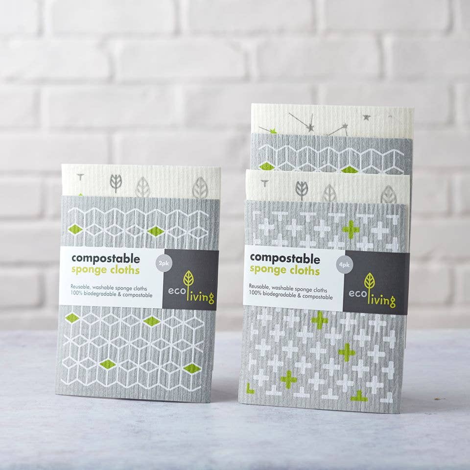ecoLiving – toalha de cozinha por atacado – Panos de limpeza compostáveis de esponja1