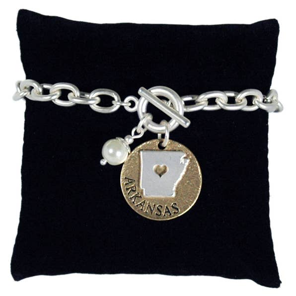Arkansas Bracelet Toggle Pearl Disc for wholesale by Jenkins Enterprises