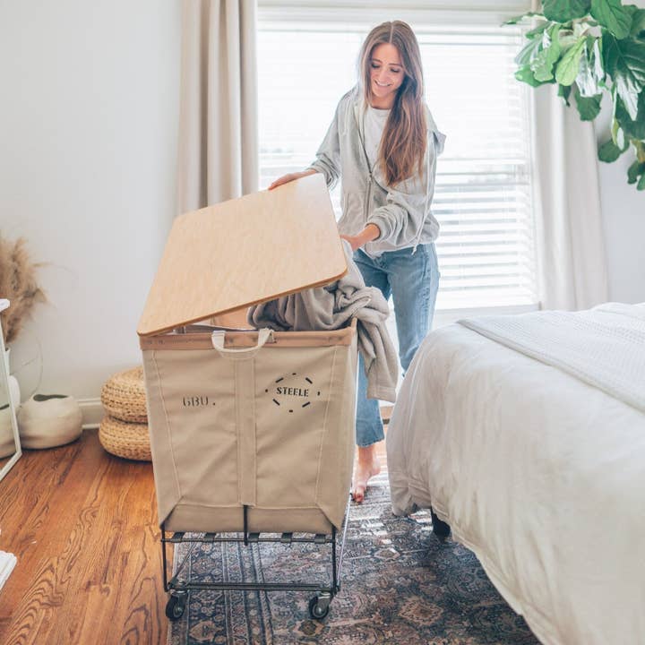 Canvas Elevated Truck - Permanent Style 6 Bu for wholesale by Steele Canvas Basket Corp.