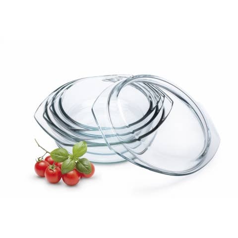 Kadra Kitchenware - Wholesale Baking dish - Simax 6pc Round Casserole Set with Glass Lids 0.75-1.5 Qt