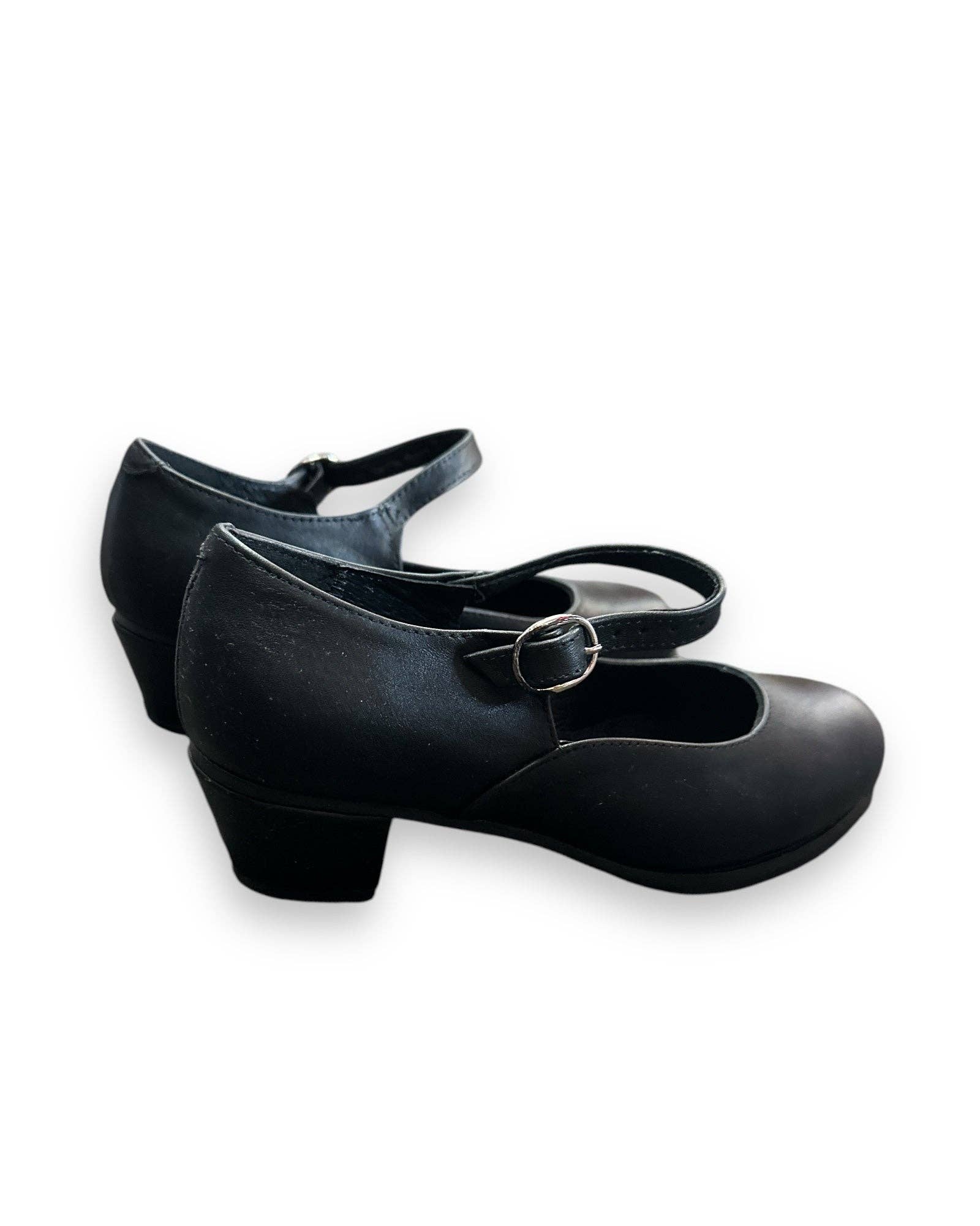 Cielito Lindo – wholesale Dansskor – dam – Folklorico svarta skor med spikar Manzano2
