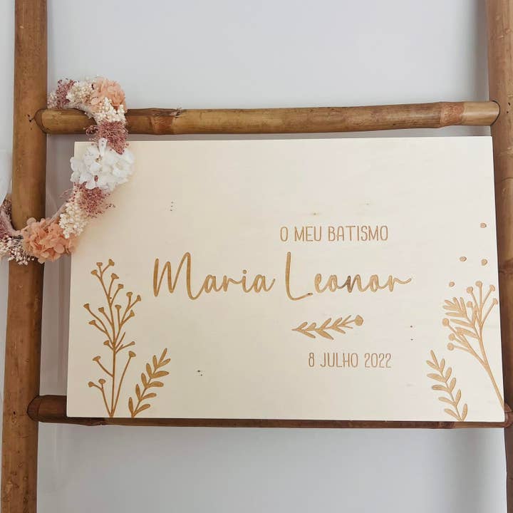 Baby Popit - Wholesale Milestone Art/Keepsake - Kids & Baby - Baptism box with Name and Date