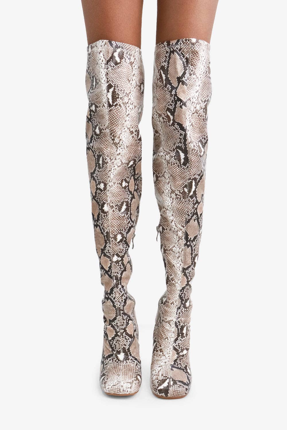 Lemonade Shoes - Wholesale Laarzen - Dames - That Glow - Dijhoge laarzen met stilettohak en ritssluiting aan de binnenzijde10