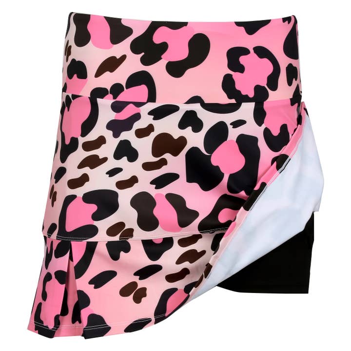 Pink Leopard Skirt-Skort for wholesale by Millie Rose