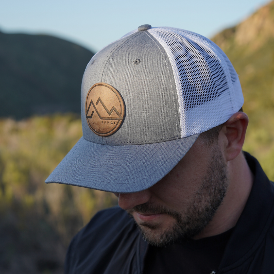 Range Leather Co. - Wholesale Trucker Hat - Unisex - Range Mountain Hat | Leather Patch Trucker Hat2