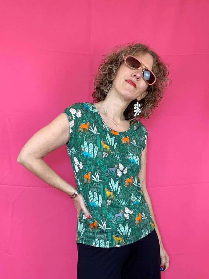 T-shirt Celia - Estampa Wild por atacado de La Compiano