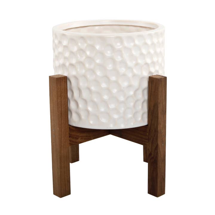 5.5" Beehive Ceramic Planter On Wood Stand and other Purchase Wholesale bee pottery. Free Returns & Net 60 Terms on Faire trending on Faire.