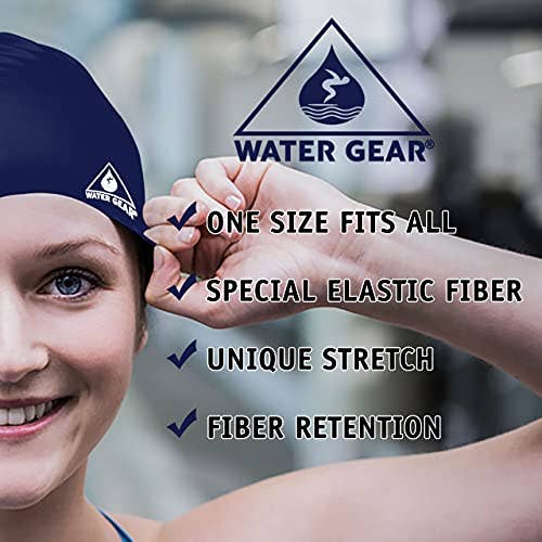 Water Gear - Wholesale Swim Cap - Unisex - Water Gear Silicone Adult Swim Cap3
