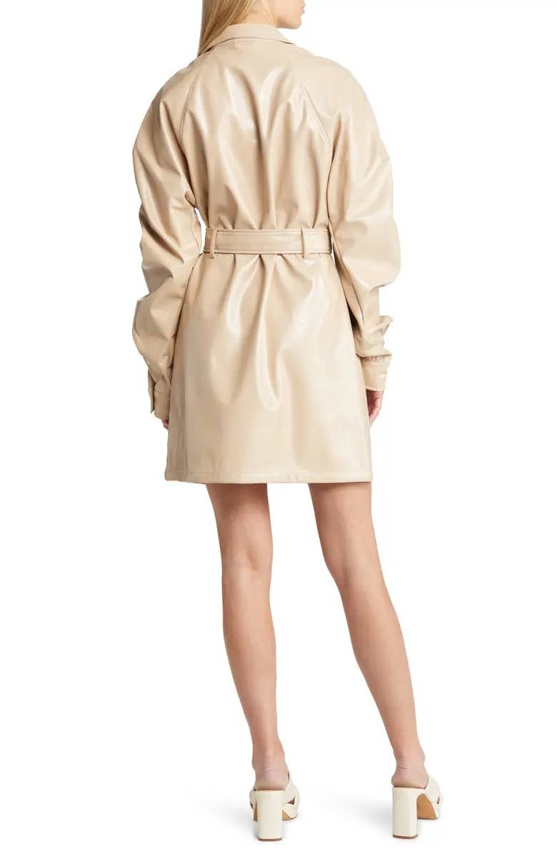 Amy Lynn - Wholesale Dress - Women's - Bia Faux Leather Belted Ruche Dress12