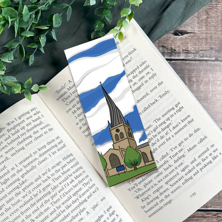 The Crooked Spire, Chesterfield Bookmark for wholesale by Lisa Swift Illustrations