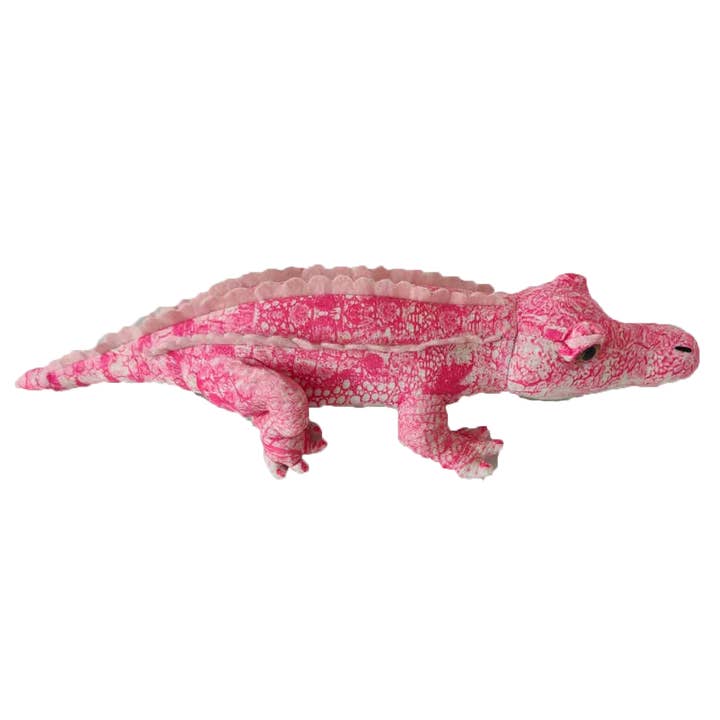Texas Toy Distribution - Wholesale Stuffed/Plush Toy - Kids & Baby - Crocodile Plush 14" Stuffed Animals, Pink and Green Options!