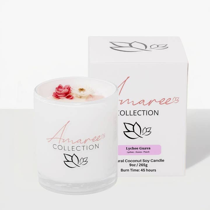 Amaree Collection - Wholesale Jar/filled candle - Lychee Guava Candle 265g1