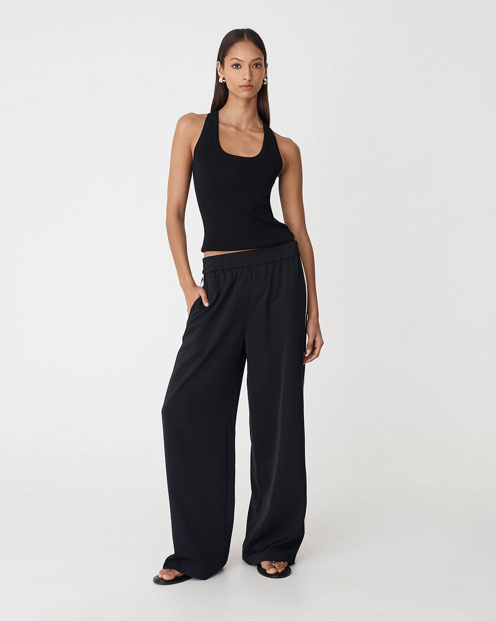 Black Ivory Forcast Women's Alla Contrast Elastic Pants for wholesale on Faire5