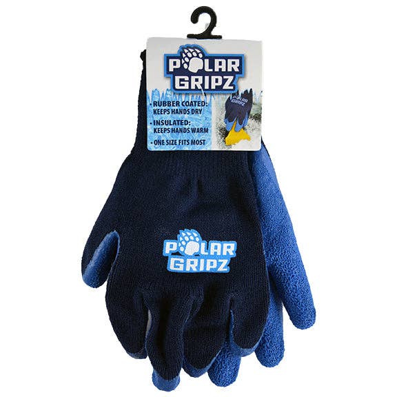 Novelty Brands - Wholesale Gloves - Unisex - POLAR GRIPZ COATED INSULATED GLOVES- 6 PAIR/DISPLAY