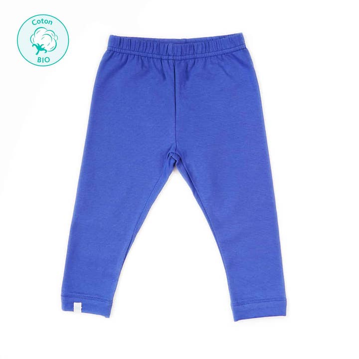 Leggings orgânicas “Choupinette” azul cobalto por atacado de PAPA m'habille