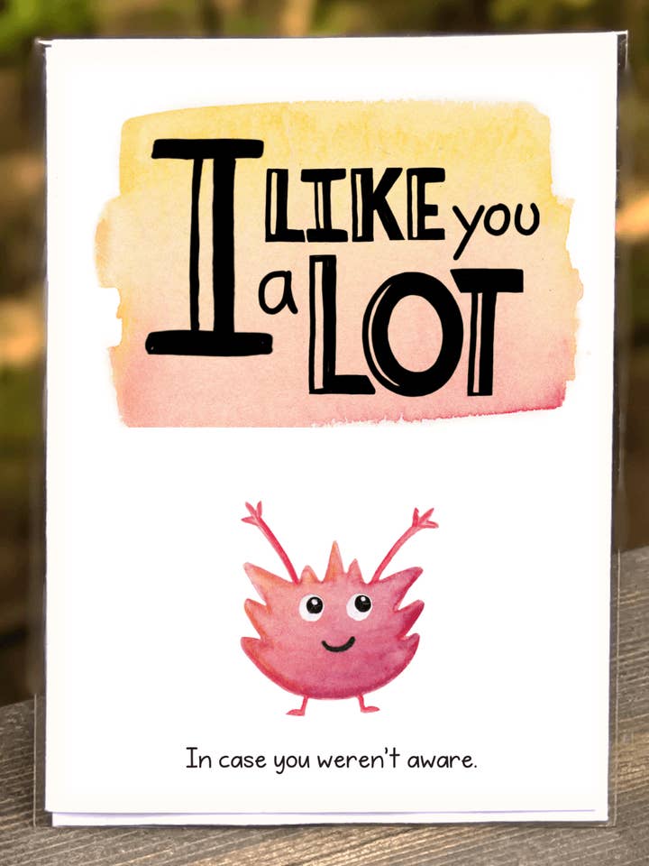 Affection - Je t'aime beaucoup - Carte Monstre Copain pour la vente par See Your Joy PDX