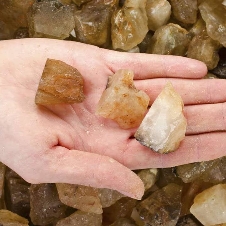 Fantasia Mining - Wholesale Spiritual Stone/Crystal - Rough Golden Citrine - India - Raw Natural Stones (1 lb)