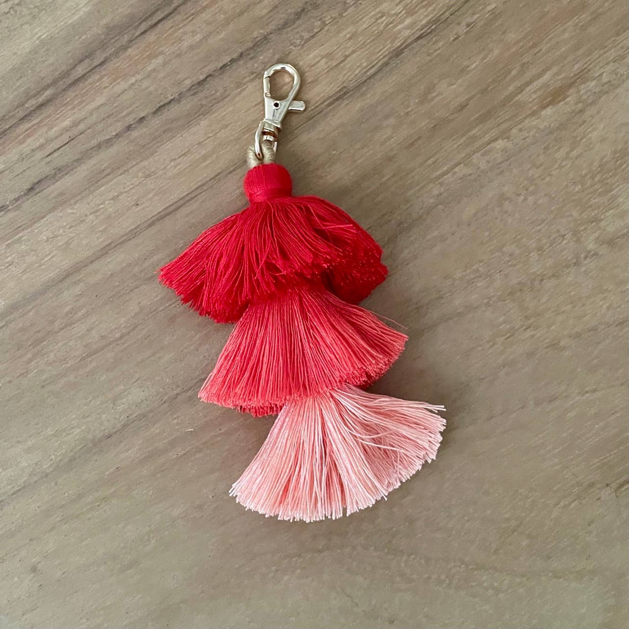 Palmy Pineapple - Wholesale Keychain - Women's - 3 Tiered Large Ombre Tassel with Clasp0