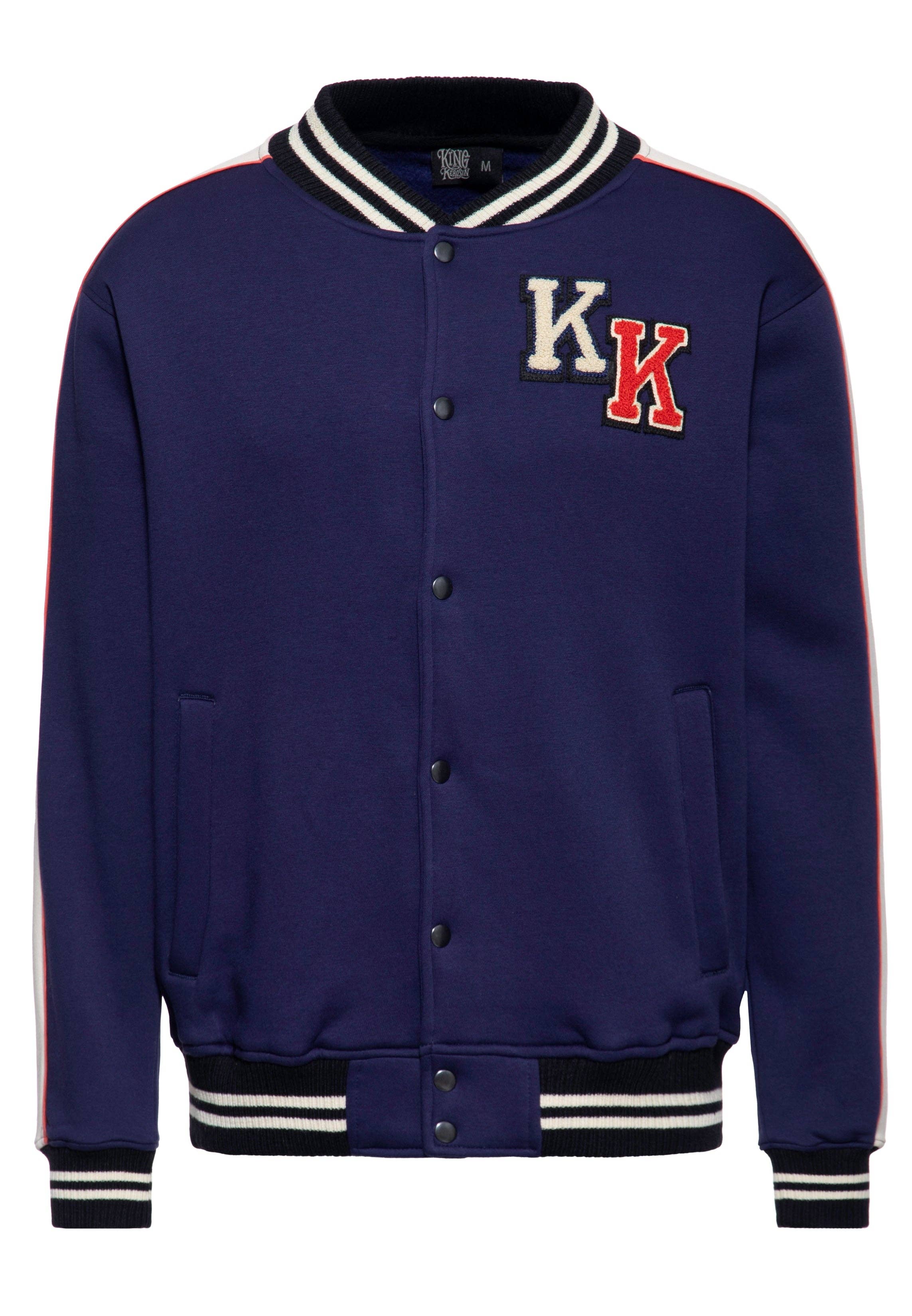 dark blue College Jacket "Speedfreak" for wholesale on Faire2