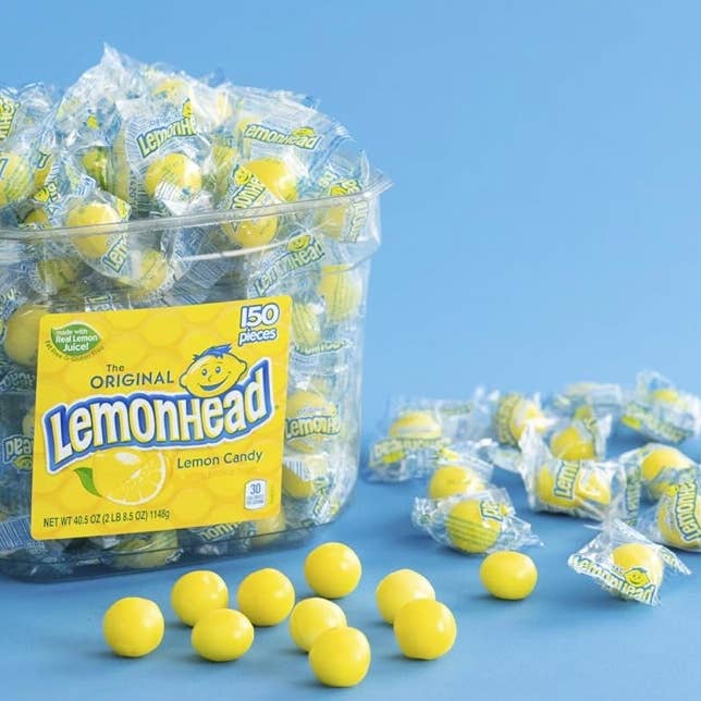O'Shea's Candies Sweet Shop - Wholesale Hard Candy - Nostalgic 1962 Original Lemonheads 🍋 150CT Display Box