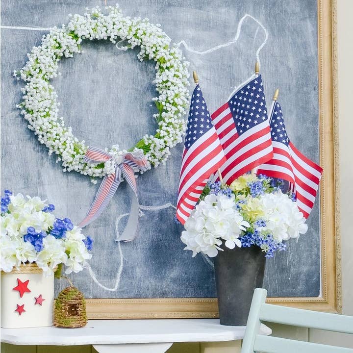 Factory Direct Craft - Wholesale Flag - 12" x 8" American Stick Flag for Memorial Day, 4th of July2