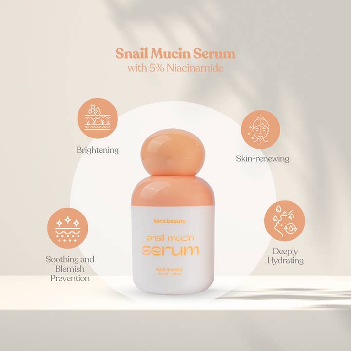 Kara Beauty – wholesale Facial serum/concentrate – Snail Mucin Serum - Advanced Korean Skincare