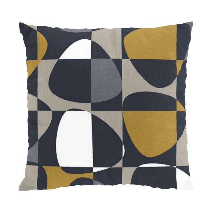 Housse de Coussin Mosaïque Grise pour la vente par Arvidssons Textil