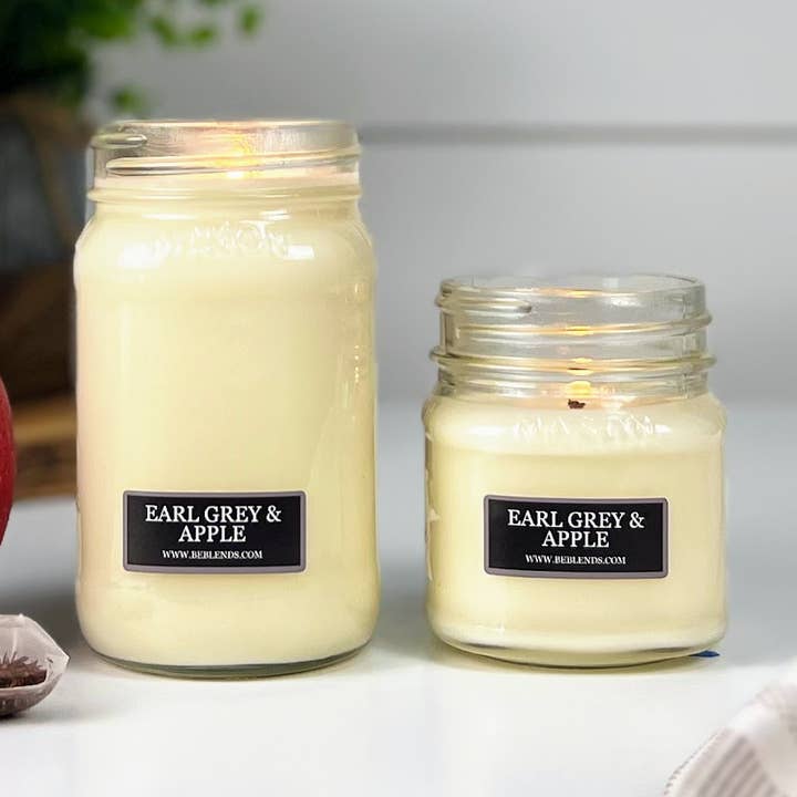 Bougies au soja Earl Grey & Pomme | Bougies de ferme | Maison pour la vente par Be Blends