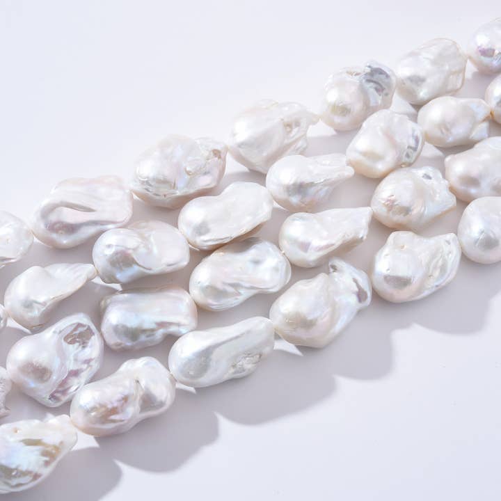 findings4uGem - Wholesale Beaded/Pearl Necklace - AAA Natural Freshwater Cultured Baroque Pearl Beads, FWP006