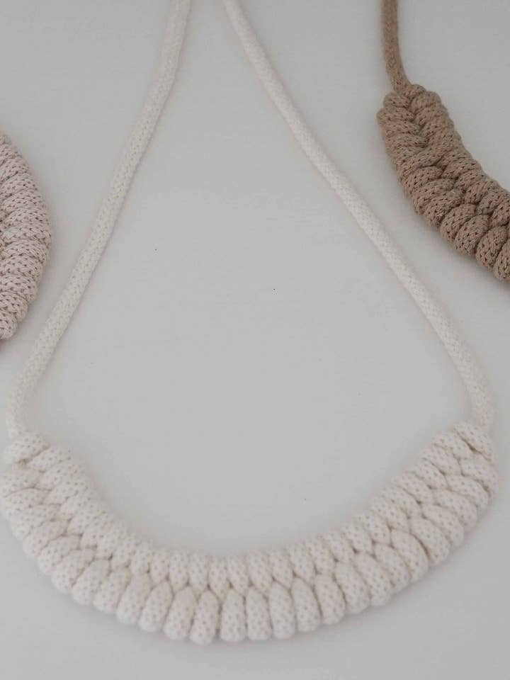 Macrame Chunky Necklace for wholesale by La Terra Macrame