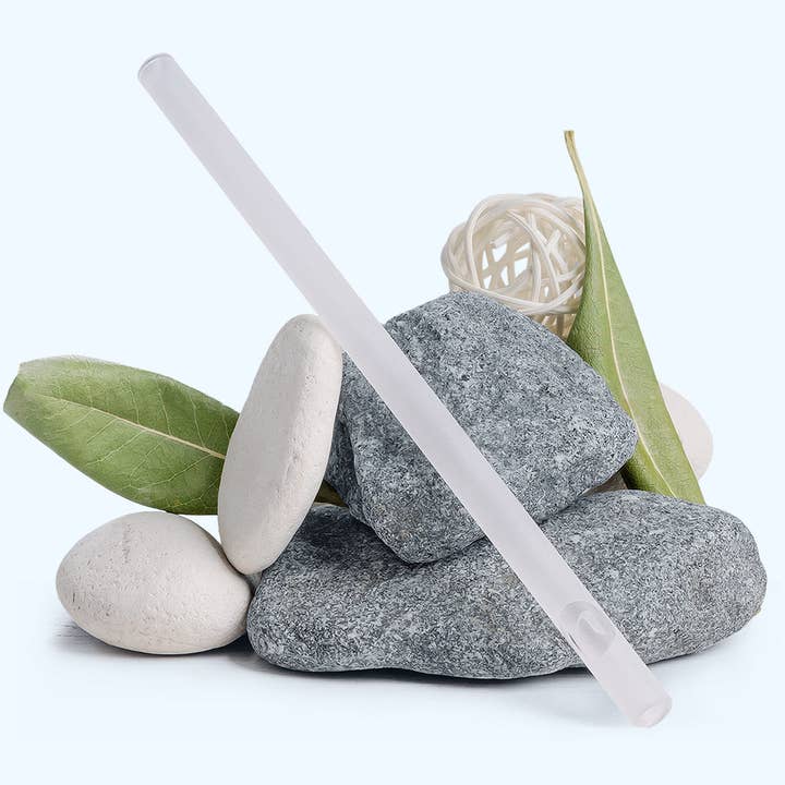 Cannuccia in vetro satinato soffiato a mano per bere olio, 15,2 cm per la vendita all'ingrosso da parte di Katari Beauty