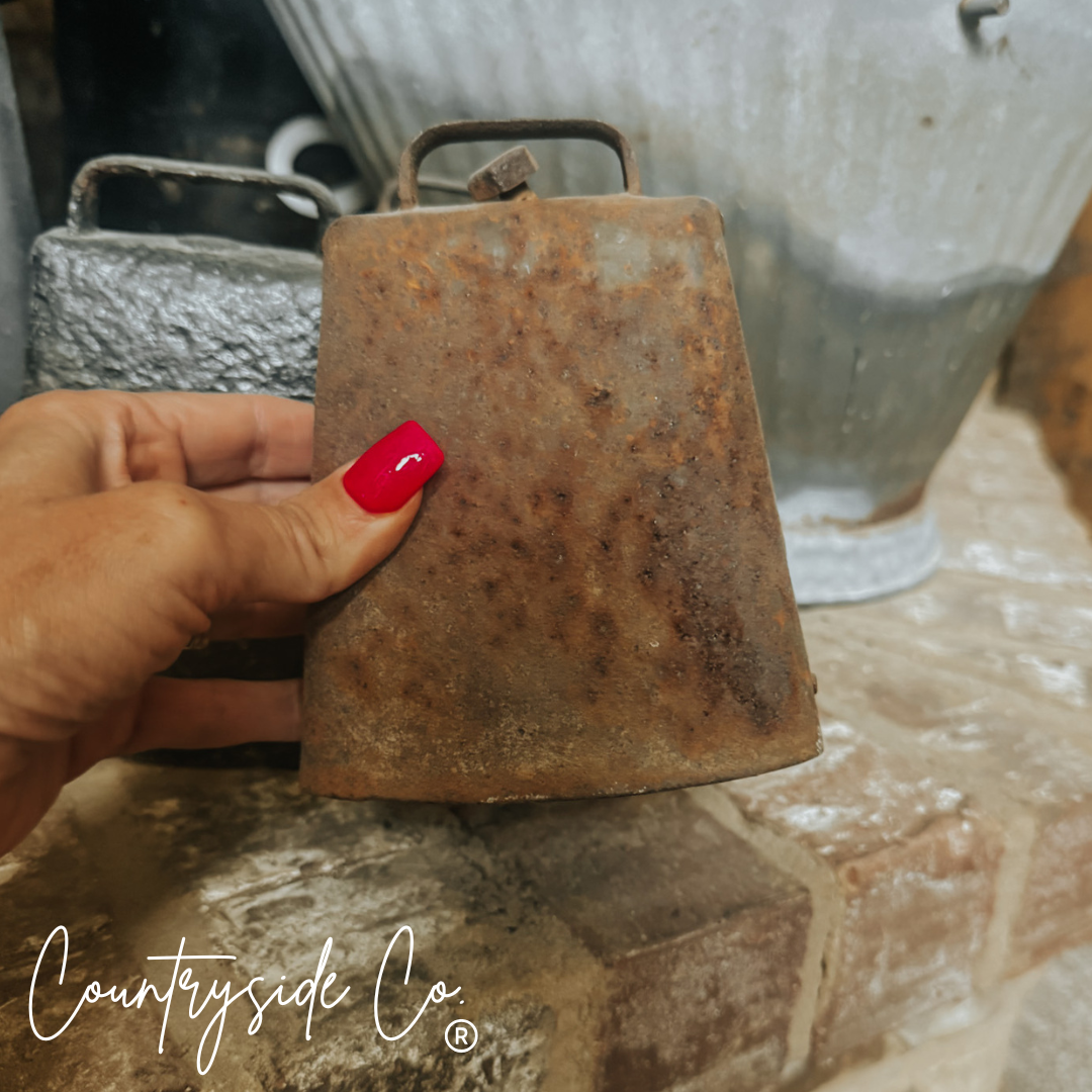 Texas Western Cowhide Bags and More - Wholesale Bell - Rustic Antique Cow Bell Home Decor3