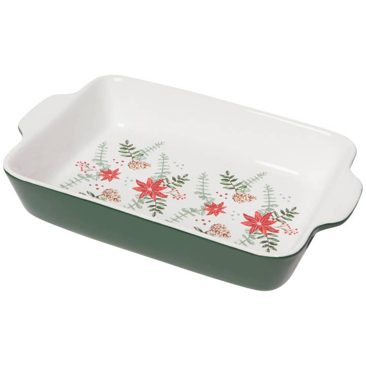 Poinsettia Christmas Baking Dish for wholesale by Danica Outlet Store