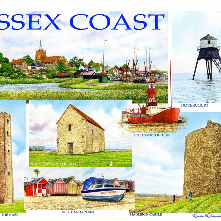 Essex. Greeting Cards, Essex coast multi image for wholesale by Robinson Collection