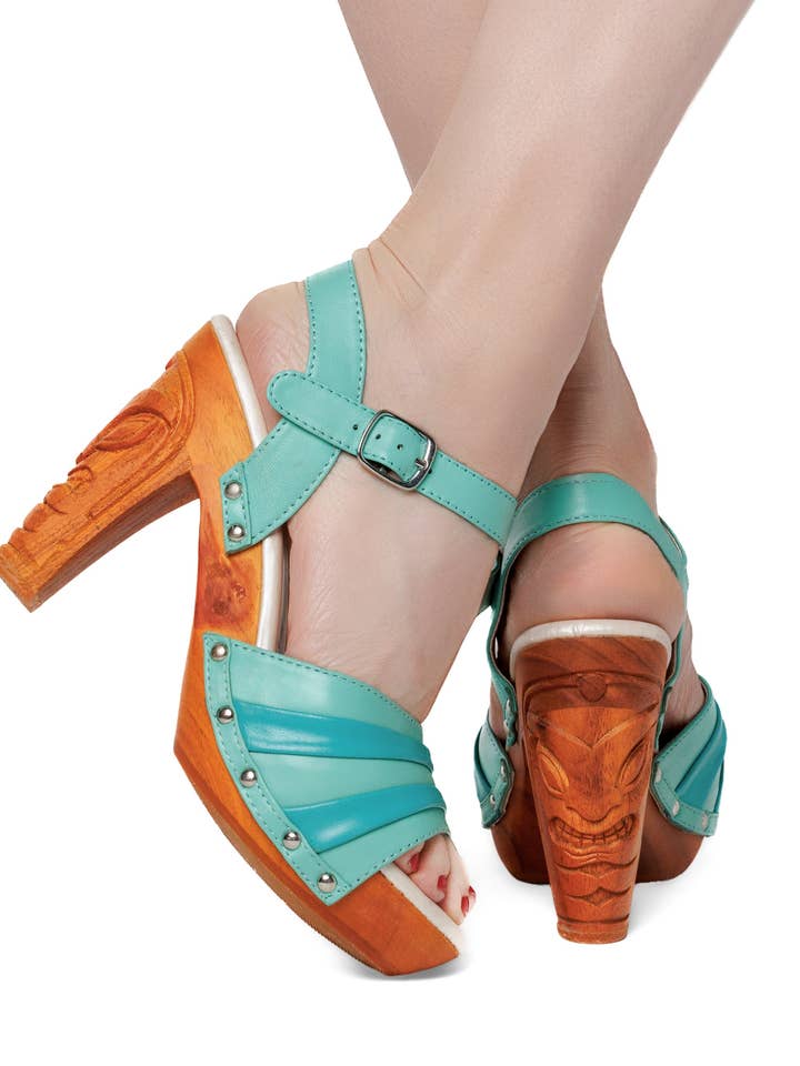 the Rockin' Tiki/with Ankle Strap - in NEW Holiday for wholesale by Lucky Lou Shoes