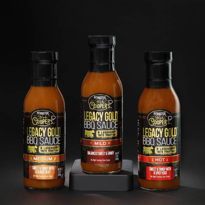 Pitmaster Bob Cooper’s Legacy Gold BBQ Sauce - Venta al por mayor Salsas barbacoa - Salsa BBQ Dorada de Legado del Maestro Parrillero Bob Cooper - Suave